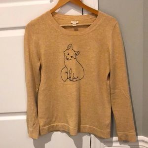 J Crew fox crew-neck sweater. Sz small.